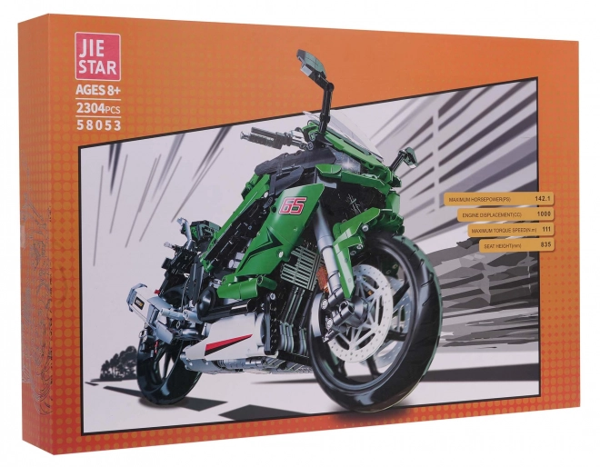 Zestaw Klocków Sportowy Motocykl zielony 2304 elementy
