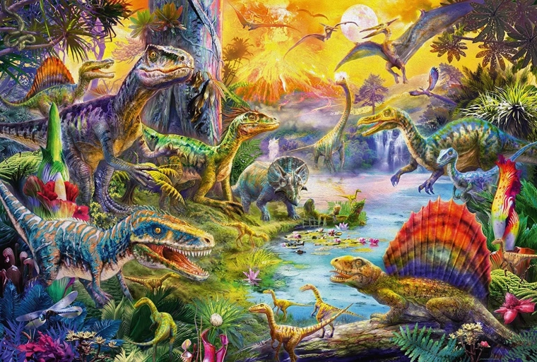 Piękna ilustracja dinozaurów