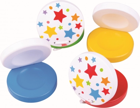 bigjigs toys kastaniety w gwiazdki – niebieskie