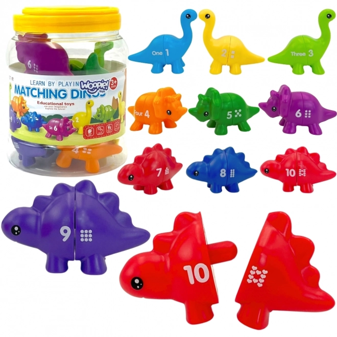 Woopie zestaw edukacyjny z dinozaurami i liczbami Montessori