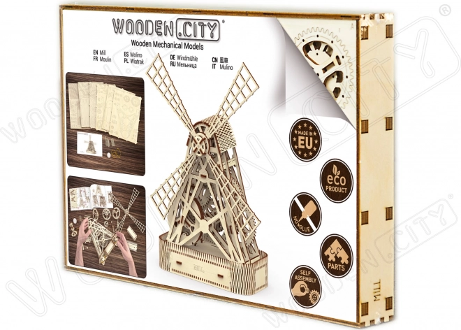 WOODEN CITY 3D puzzle Młyn 222 części