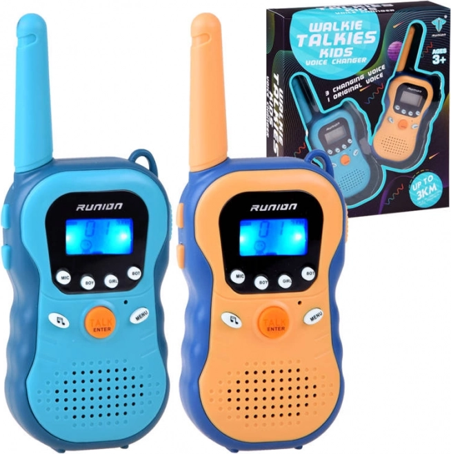 Dziecięce krótkofalówki walkie-talkie z zasięgiem do 3 km i zmieniaczem głosu