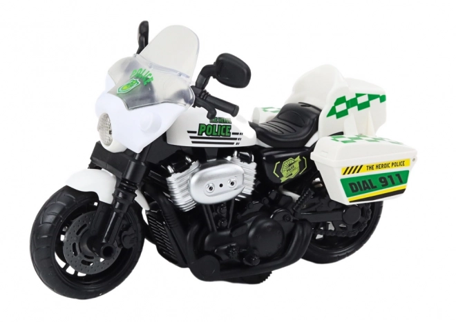 Motocykl Policji 1:10 Światła Dźwięki Biały Czerwony
