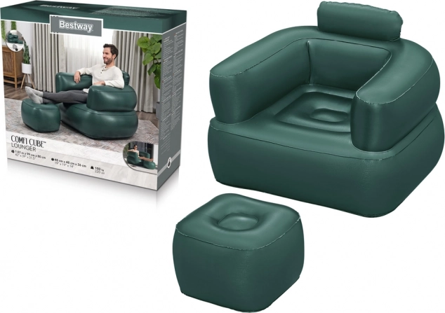 Nadmuchiwany fotel BESTWAY, ciemnozielony