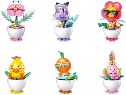 Sluban Flowers rośliny w doniczkach – kreatywna konstrukcyjna układanka 6 szt.