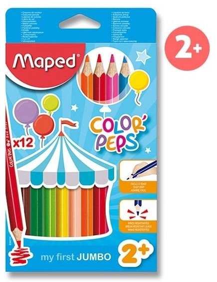 MAPED Kredki trójkątne Jumbo Color'Peps 12 szt.