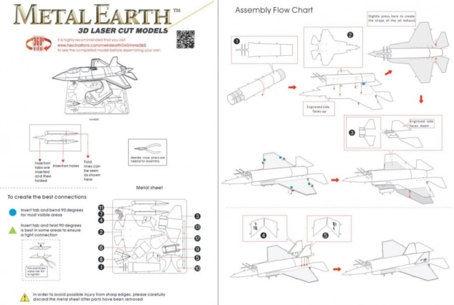 Metal Earth Puzzle 3D myśliwiec F-35 Lightning II