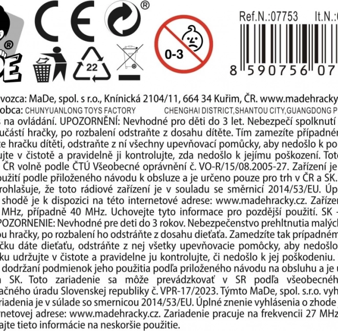 Autobus na zdalne sterowanie ze światłami