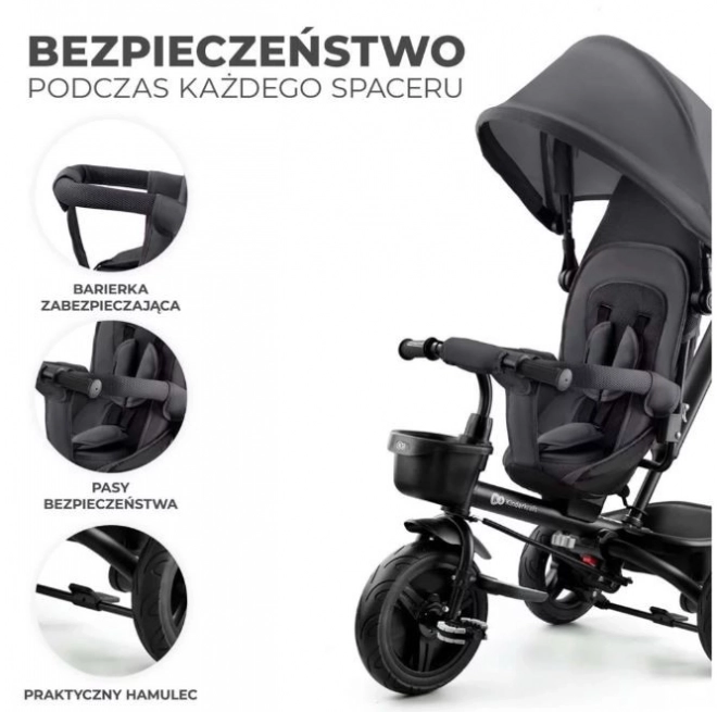 Dziecięcy rowerek trójkołowy Aveo Malachite Grey