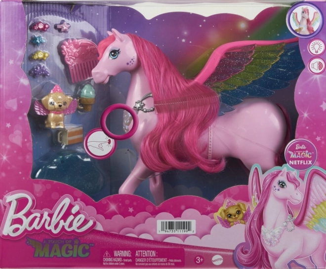 Figurka Barbie magiczny Pegaz ze światłami i dźwiękami
