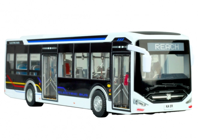 Elektryczny miejski autobus 1:42 Metalowe światła białe