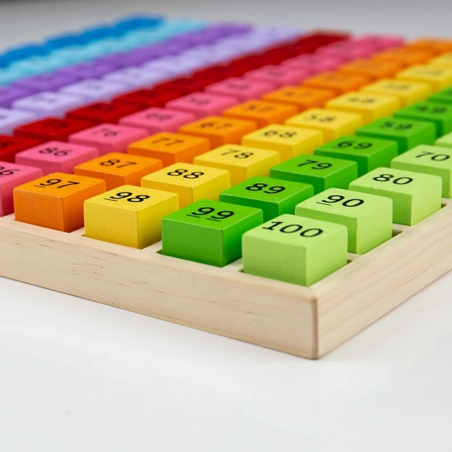 Edukacyjna zabawka Bigjigs Toys – Drewniane cyfry w pojemniku