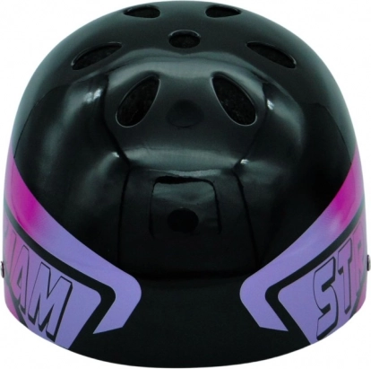 Kask Dazzler czarny z niebiesko‑fioletowymi elementami – rozmiar S