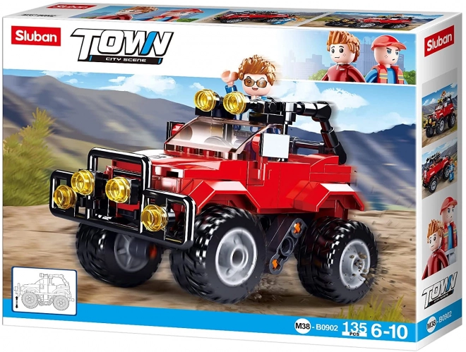 Sluban Town M38-B0902 Jeep czerwony