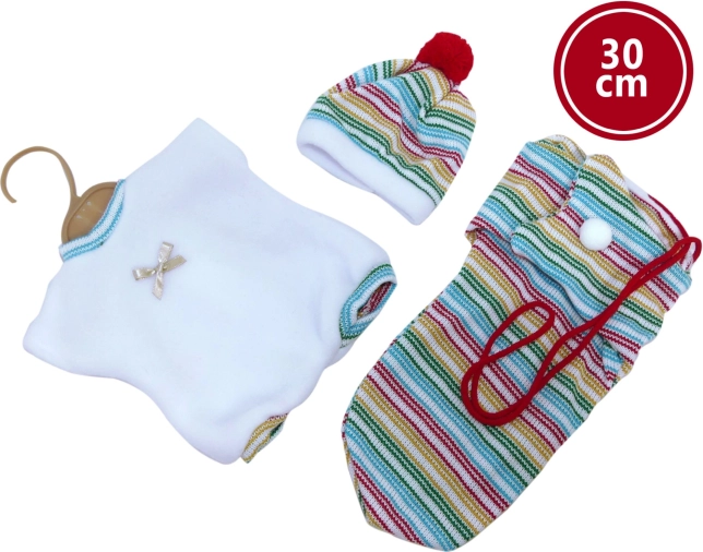 Llorens ubranko dla niemowlęcia 30 cm – 3‑częściowy zestaw z przenośną torbą