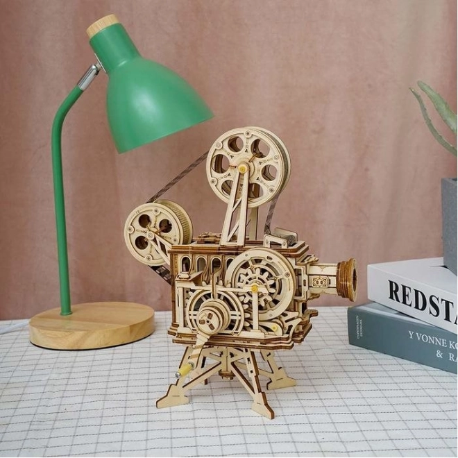 RoboTime 3D drewniane mechaniczne puzzle Filmowy projektor