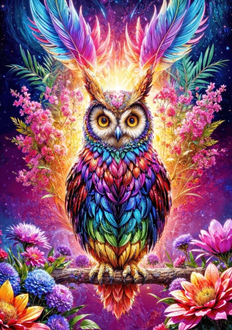 Ciesz się puzzlami Neonowa Sowa 3000 elementów