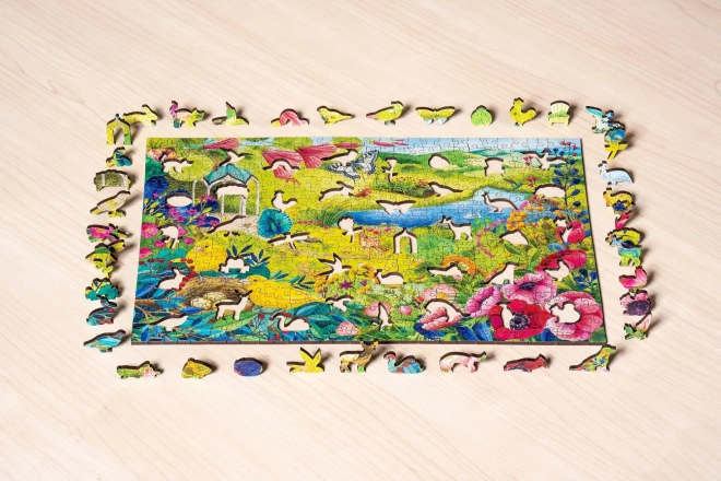 Drewniane puzzle Dziki ogród 500 części
