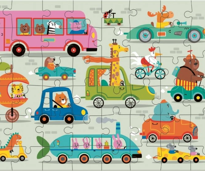 Puzzle Złap je: Na drodze 48 elementów