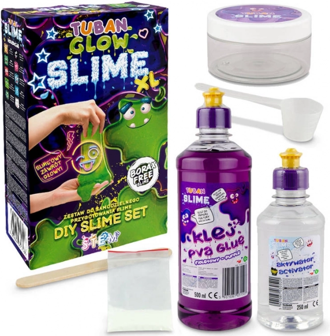 TUBAN slime zestaw XL świecący w ciemności