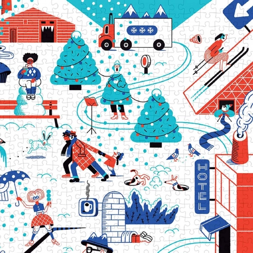 Zabawne zimowe sceny