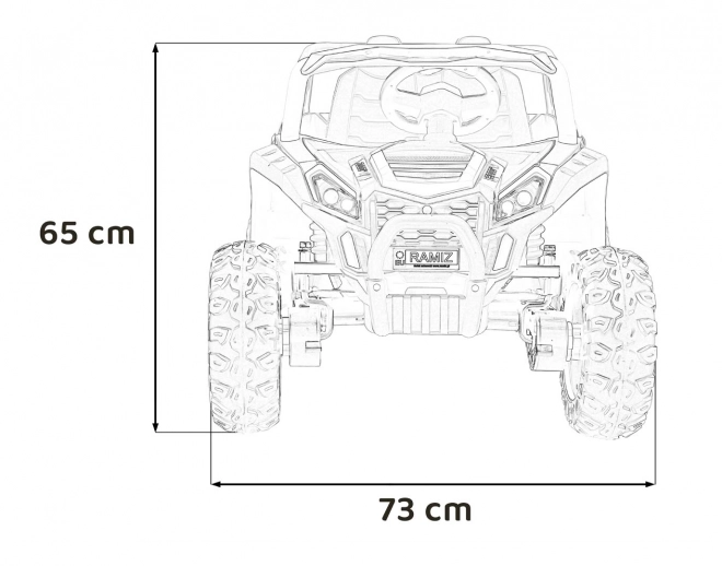 Dziecięce elektryczne auto Buggy UTV 2000M Racing Zielone