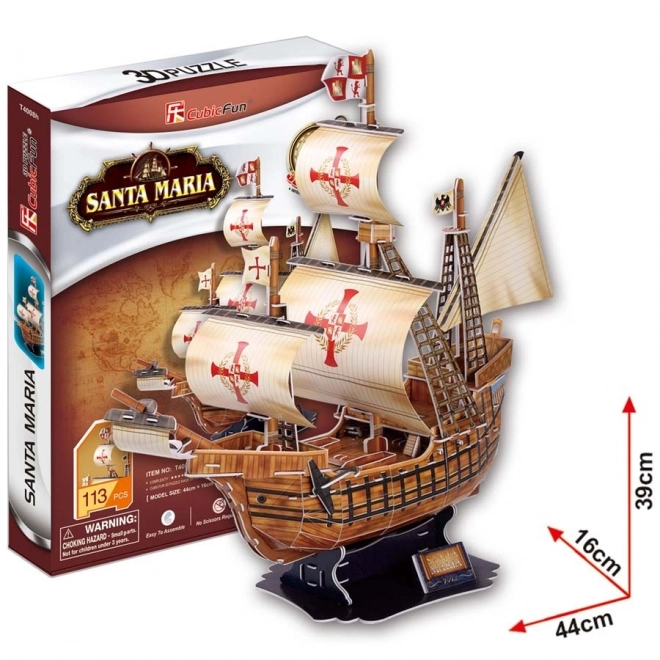 Puzzle 3D Statek Santa Maria