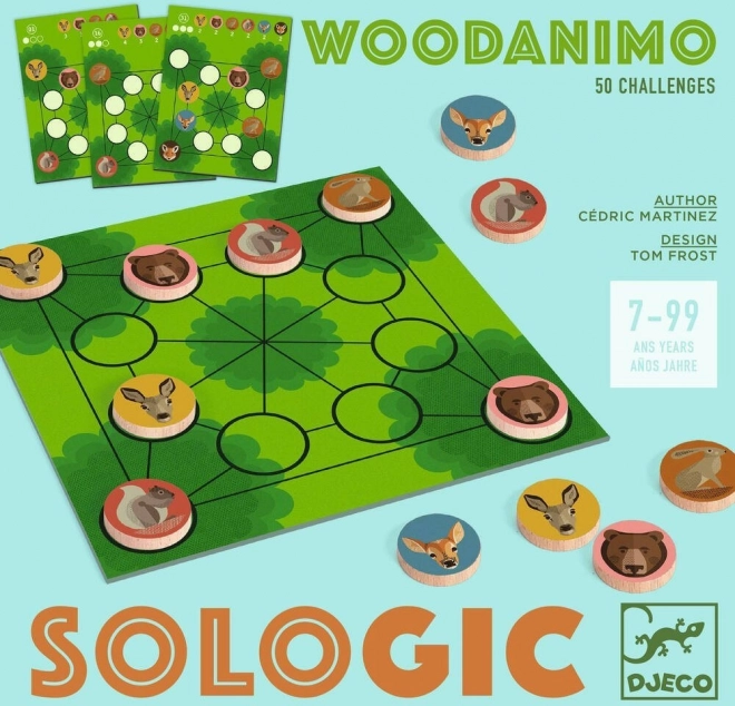 Djeco Drewniana Gra Logiczna Woodanimo