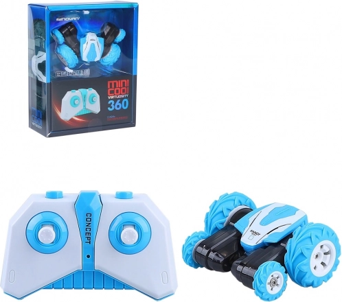 Kaskaderskie mini auto RC niebieskie