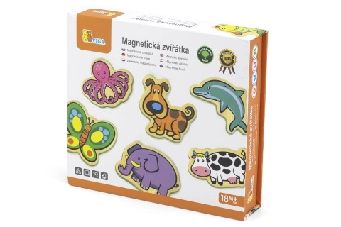 Drewniane magnesy dla dzieci Zwierzątka - zestaw 20 szt.