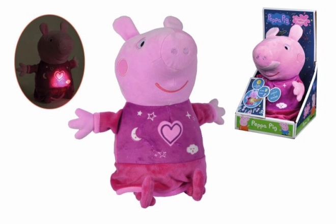 Peppa Pig 2w1 pluszowy sen, grający + światło, różowy, 25 cm