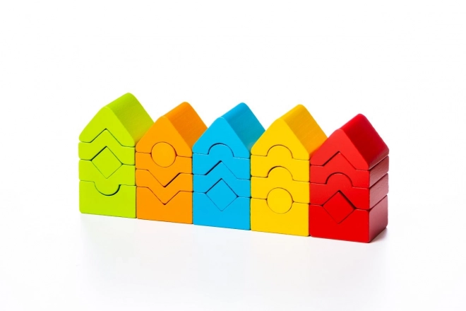 CUBIKA 15016 Zestaw 5 wież LD-13 - drewniane puzzle 25 elementów