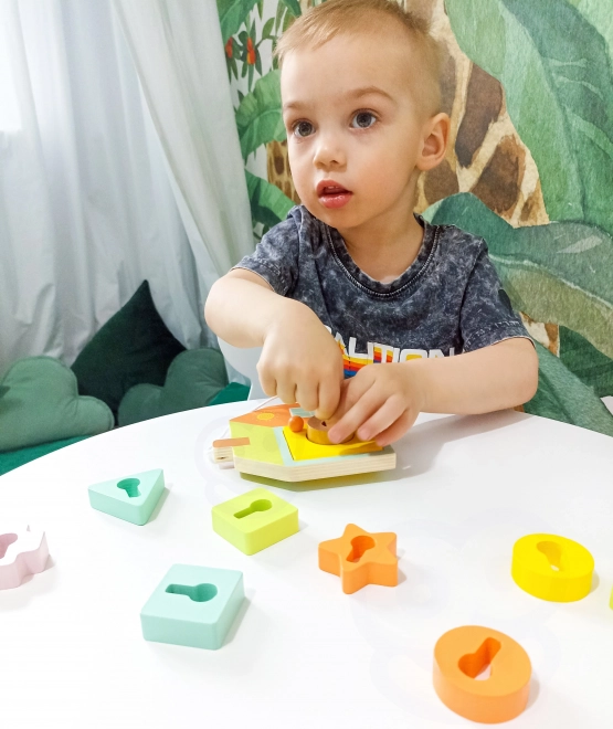 Classic World Montessori drewniane nawlekanie klucze i drzwi 11 szt.