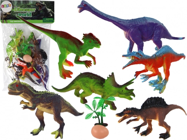zestaw figurek dinozaurów z akcesoriami, 6 sztuk