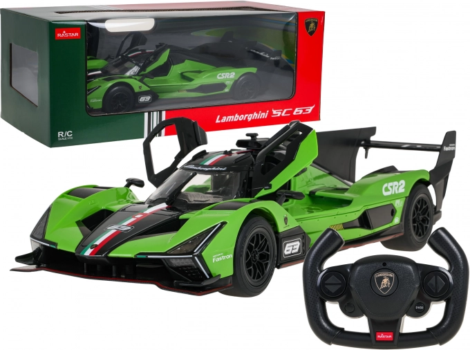 Rastar zdalnie sterowany samochód 1:14 Lamborghini SC63 zielony