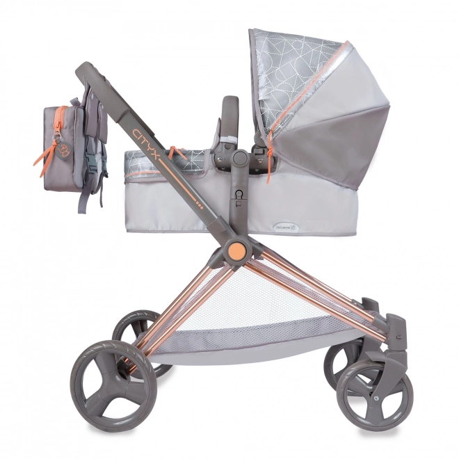 DeCuevas 81777 Składany wózek dla lalek 3 w 1 z plecakiem CITY X 2024 - 73 cm