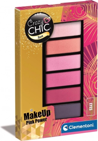 Crazy Chic Teen paletka cieni do powiek Pink Power od Clementoni