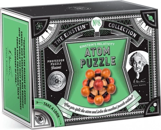 Profesor Puzzle Drewniana Łamigłówka Atom