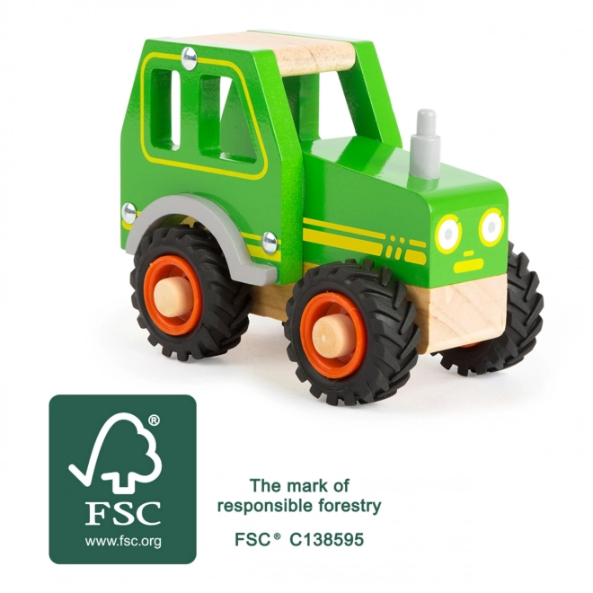 Drewniany traktor Small Foot zielony