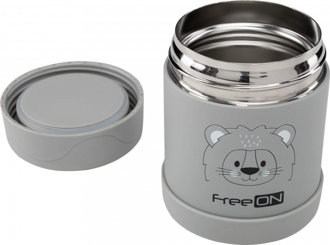 FreeON Termos na jedzenie stal nierdzewna 350 ml szara