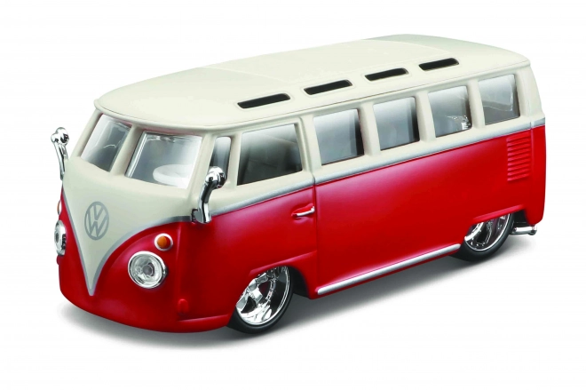 Volkswagen Van Samba czerwono-biała 1:32 od Bburago