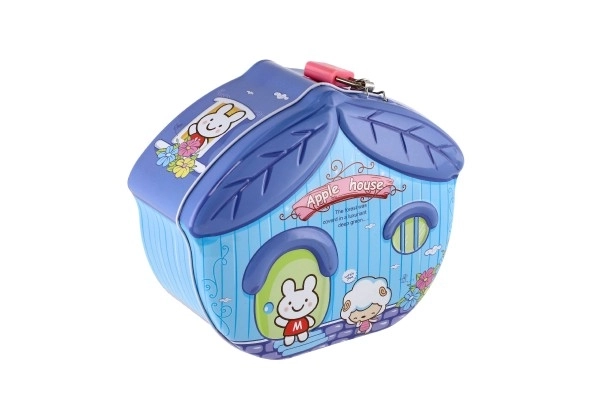 Skarbonka domek blaszana z zamkiem 16x8cm - 1szt