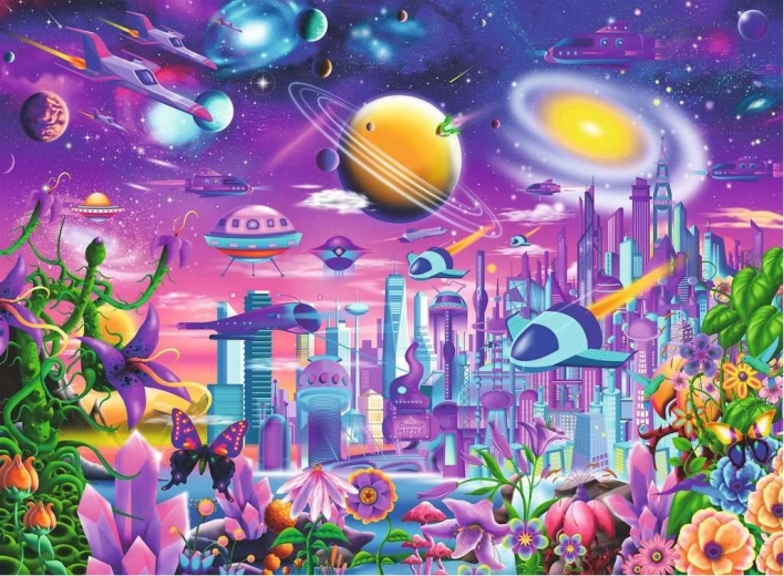 Puzzle Kosmiczne miasto XXL 200 elementów od Ravensburger