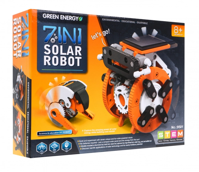 Zestaw solarnych robotów 7w1 do budowy dla dzieci 8+ Funkcje interaktywne