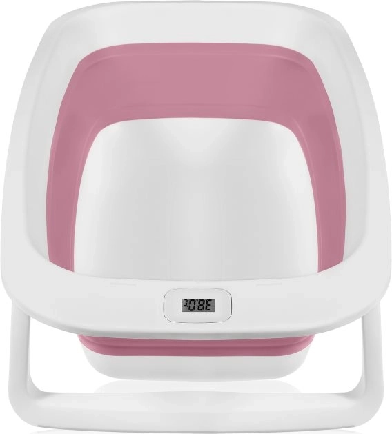 Lionelo Składana wanienka z termometrem i leżakiem Pink Magnolia