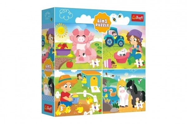 Puzzle Zwierzątka na Wsi