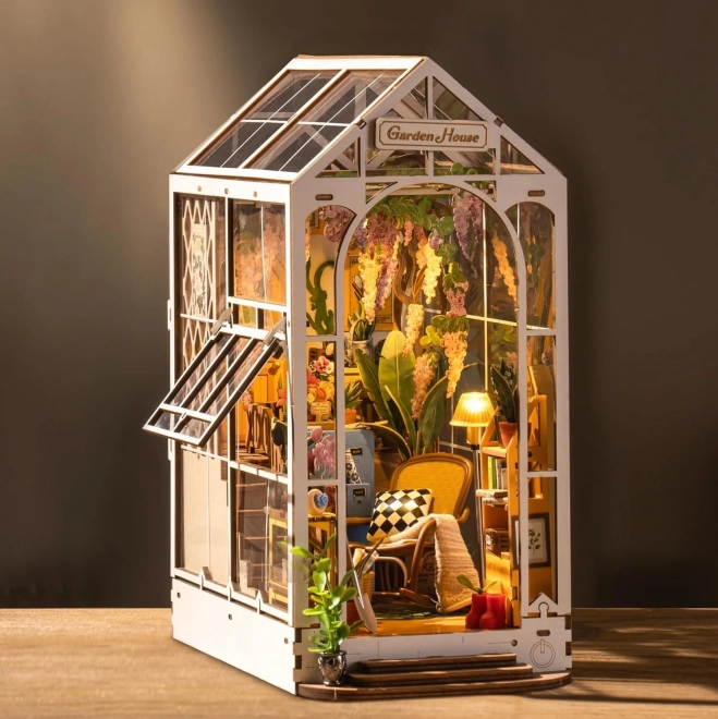 RoboTime 3D puzzle Oparcie na książki Garden House (drewniane)