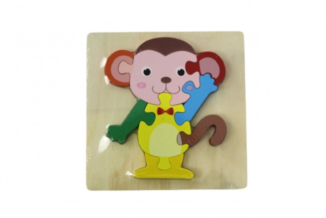 Drewniane puzzle dla najmłodszych - myszka