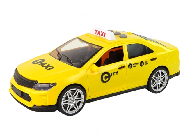 Auto Taxi Pojazd 1:14 Światła Dźwięki Żółty