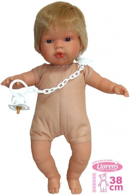 Realistyczna lalka Llorens Sasha z dźwiękami i miękkim ciałem - 38 cm